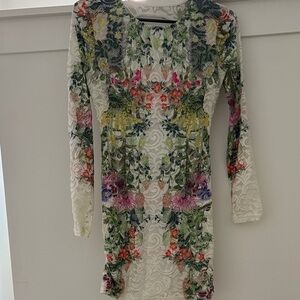 Forever 21 Multicolor Floral Long Sleeve Dress